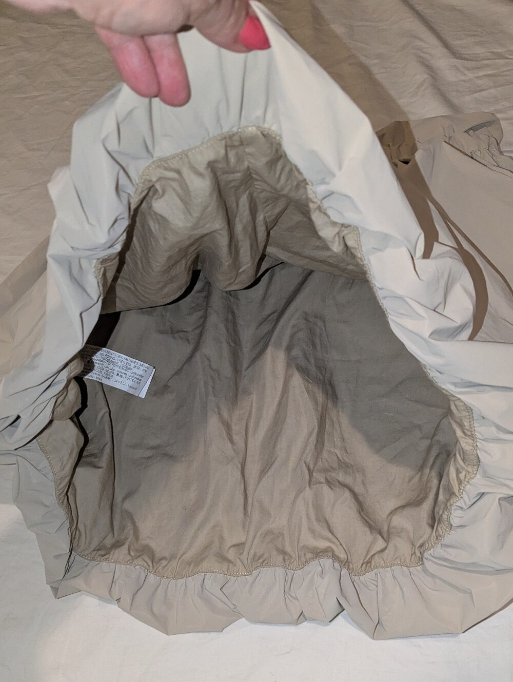 Zara beige bubble skirt with elastic waist - Picture 6 of 7